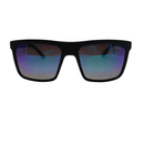 QUAY MEN'S POLARIZED SQUARE LENSES UV SUNGLASSES LET IT RUN - MATTE BLACK/NAVY - Like New