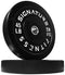 FITVIDS OLYMPIC BUMPER PLATES 2" STRENGTH TRAINING & WEIGHTLIFTING 45LB - BLACK - Like New