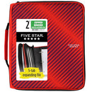 Five Star Zipper Binder, 2 Inch 3-Ring Binder with Round Rings (72538-RED) - RED - Like New