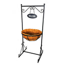 Patio Life 15.25" W x 36" H Black Metal Planter B07QCBDF3H - NEW - Brand New