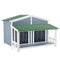 GLANZEND WOODEN DOG HOUSE OUTDOOR & INDOOR CABIN with porch weatherproof roof - Like New