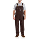 Carhartt Men's Iconic R01 Duck Bib Overall, Dark Brown, SIZE 42X30 - Like New