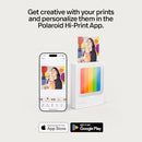 POLAROID HI-PRINT - DYE-SUB PHOTO PRINTER (9196) - WHITE - Like New