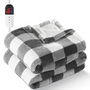 Electric Heated Sherpa Buffalo Plaid Christmas Throw Blanket Electric Heated - Like New