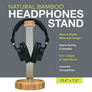 KNOX GEAR BAMBOO HEADPHONE STAND - WOOD DESK STAND - BROWN - Like New