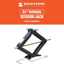 Bastion Distribution 5000lbs Capacity Adjustable 4-24" Scissor Jack - Black - Brand New