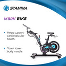 STAMINA MÜÜV BIKE - EXERCISE BIKE WIRELESS BLUETOOTH SMART MOUNT - BLACK/BLUE - Like New