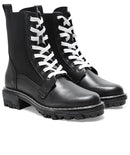 RAG AND BONE SHILOH LEATHER COMBAT BOOTS - US Women 6 (EU W36) - BLACK - Like New