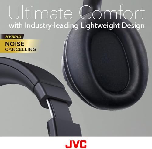 JVC Hybrid Noise Cancelling Wireless Headphones Bluetooth 5.3 HAS95N - Black - Like New