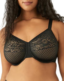 857210 WACOAL WOMEN'S VISUAL EFFECTS MINIMIZER BRA SIZE: WOMEN 40DD - BLACK - Like New