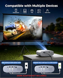 ELEPHAS 2023 Upgraded 1080P HD Projector BL128- NEW - WHITE - Brand New