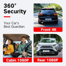 GENERIC 3 CHANNEL 4K DASH CAM FRONT REAR AND INSIDE, 5G WIFI NIGHT VISION 3 - Like New