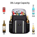 TRYPRY Cooler Backpack Leakproof 30 Cans Lightweight Backpack B09H33SB22 - Black - Brand New