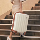 imiomo Carry on Luggage 18 Inch Suitcases with Wheels, Expandable - Beige Brown - Brand New