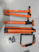 31000LM LED WORK LIGHTS WITH TRIPOD STAND PORTABLE 3 HEAD WORK LIGHTS - ORANGE - Like New