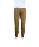 GALAXY BY HARVIC MEN'S BASIC STRETCH TWILL JOGGERS - SIZE: MEN XL - TIMBER - Brand New