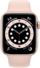 APPLE WATCH 6 GPS CELLULAR 44MM STAINLESS STEEL GOLD PINK SPORT BAND - Like New