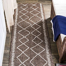 SMB129B-210 JONATHAN Y Tribal Diamond Trellis Indoor Outdoor Runner Rug 2X10 5/8 - Brand New