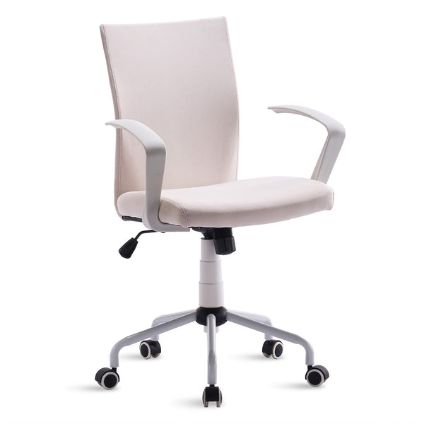 Efomao Desk Chair for Home Office Meeting Space LK-1042 - White - Scratch & Dent