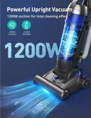 Aspiron AS-CA024 Upright Bagless Vacuum Cleaner, 1200W 3L Bin HEPA Filter - BLUE - Like New