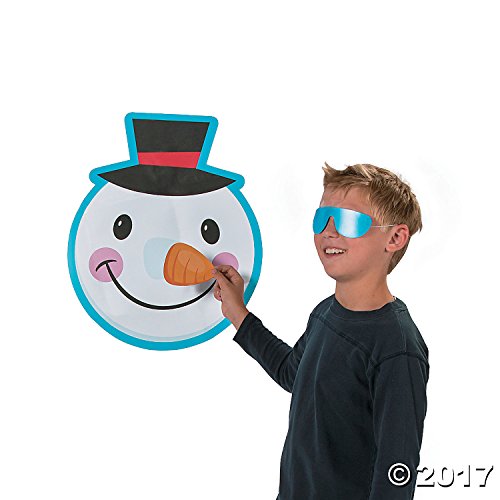 GENERIC PIN THE NOSE ON THE SNOWMAN PARTY 14 PIECES - WHITE - Brand New
