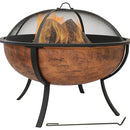 sunnydaze 32" outdoor wood-burning fire pit, 32", copper - COPPER - Like New