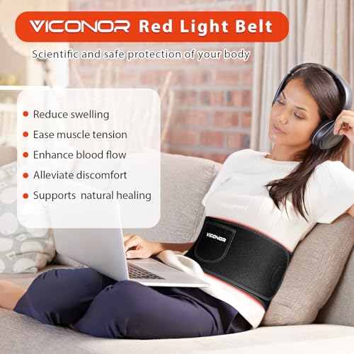 VICONOR RED LIGHT THERAPY BELT FOR BODY INFRARED LIGHT THERAPY DEVICES - Black - Like New