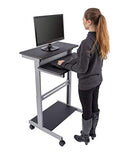 Stand Up Desk Store Two Tier Standing Desk Computer Workstation - Walnut Top - Brand New