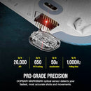 CORSAIR M75 Wireless RGB Lightweight FPS Gaming Mouse - White - Like New