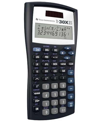 Texas Instruments TI-30XIIS Scientific Calculator Black/Blue Accents - Black - Brand New