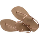 HAVAIANAS WOMEN'S SLIM FLIP FLOP SANDALS SIZE WOMEN 7 ROSE GOLD - Brand New