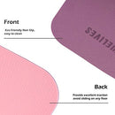 YUELIVES Yoga Mat Non-Slip TPE Exercise Mat, 72x24", B08FC646BS - Purple - Brand New