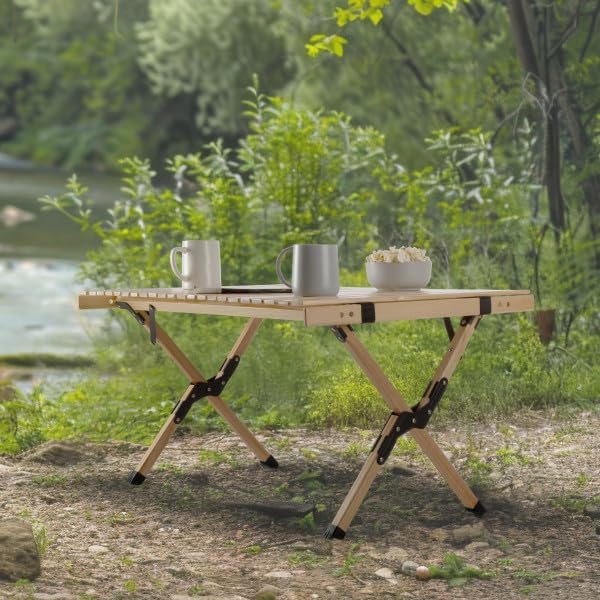Wakeman Foldable Camping Table Roll Up Folding Table Easy Assembly Portable - Like New