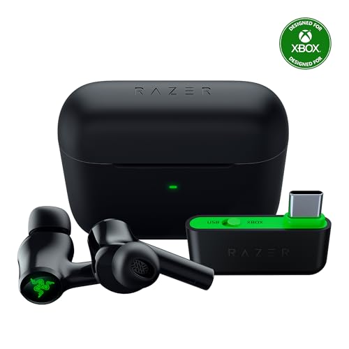RAZER HAMMERHEAD HYPERSPEED WIRELESS MULTI-PLATFORM GAMING EARBUDS - BLACK - Like New