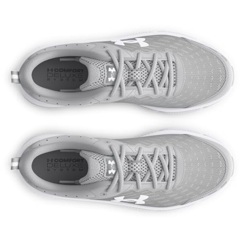 Under Armour Men's Charged Assert 10 Running Shoe - Gray-White - Size 7.5 - Like New