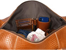 AARON LEATHER GOODS AARON LEATHER 20" FULL GRAIN LEATHER DUFFLE BAG - CARAMEL - Like New