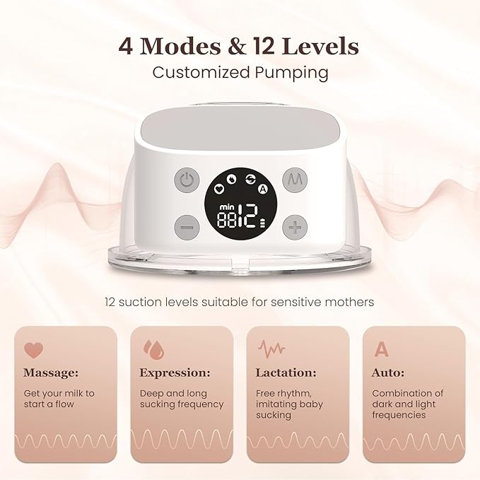 MCADERO M5 Electric Breast Pump LED 4 Modes 12 Levels 2 Pack - - Scratch & Dent