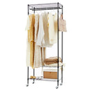 ZYERCH EAVY DUTY CLOTHES RACK ROLLING GARMENT RACK - BLACK - SMALL - Brand New