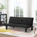 SUMKEA 63.8" Futon Bed with Adjustable Backrest and Suede Upholstery - Black - Like New