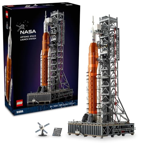 LEGO ICONS NASA ARTEMIS SPACE LAUNCH SYSTEM - DIY ROCKET MODEL - 10341 - MULTI - Like New