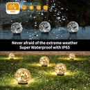 HAKOL BH-706 6 PACK SOLAR GLOBE LIGHTS OUTDOOR WATERPROOF - WARM WHITE - Like New