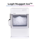 GE PROFILE OPAL 2.0 ULTRA NUGGET ICE MAKER  SCALE INHIBITING FILTER STONE WHITE - Like New