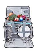 Foldable Large Capacity Insulated Leak-Proof Picnic Bag B09NXSNLYY - Black - Brand New