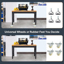 HEIGHT ADJUSTABLE WORKBENCH WHEELS 48" X 24" 2000 LBS CAPACITY SOLID - NUTURAL - Like New