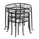 DAZONE Metal Plant Stand Modern Wrought Iron Planter Stands Outdoor - Black - Brand New