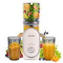 SUSTEAS MP-802K COLD PRESS JUICER, 5.3" FEED CHUTE, 300W, HIGH YIELD, WHITE - Like New