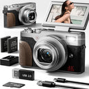 NBD 4K Digital Cameras Autofocus,48MP Vlogging Cameras YouTube Antishake Silver - Like New