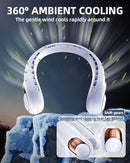 TUNISE NECK FAN PERSONAL FAN WITH LED DISPLAY - WHITE Like New