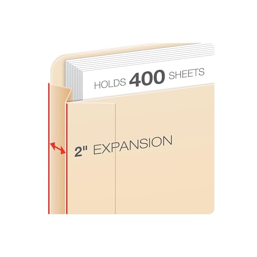 Pendaflex File Jackets, Legal Size, Manila, 2" Expansion (23200EE) - Beige - Like New