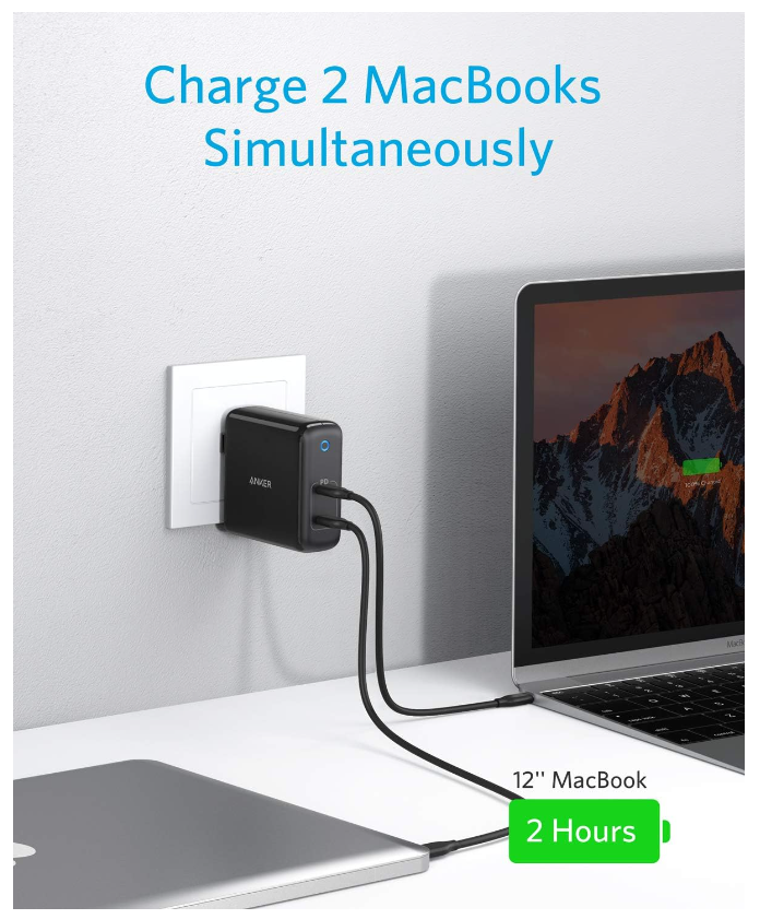 Anker 60W 2-Port USB C Charger A2029 - Like New